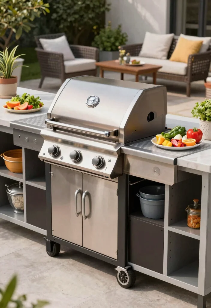 25 Small Outdoor Kitchen Ideas for Compact Spaces 17. Customizable Outdoor Barbecues 0