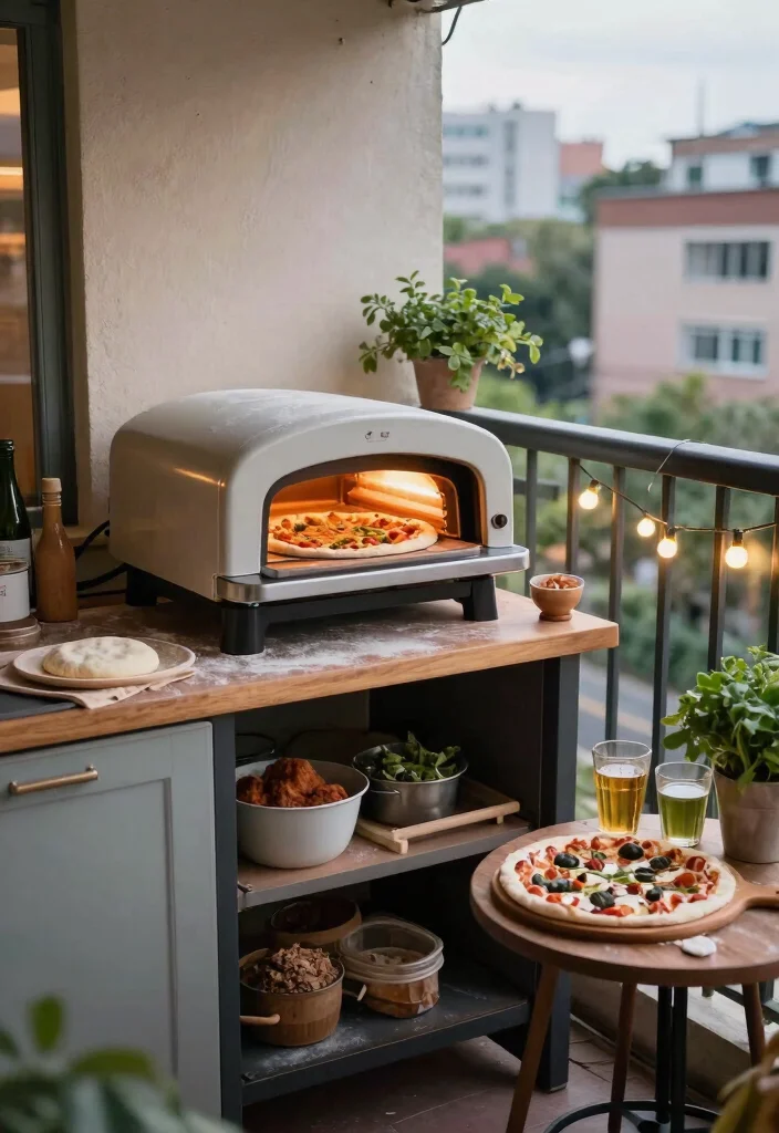 25 Small Outdoor Kitchen Ideas for Compact Spaces 4. Compact Pizza Ovens 0