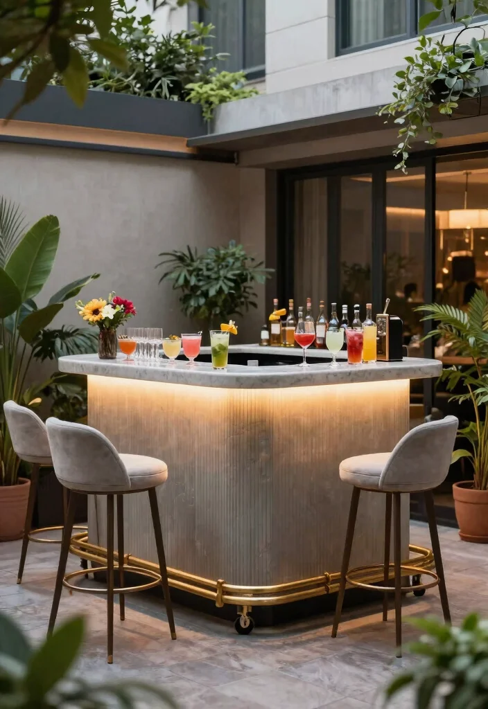 25 Small Outdoor Kitchen Ideas for Compact Spaces 5. Outdoor Bar Stations 0