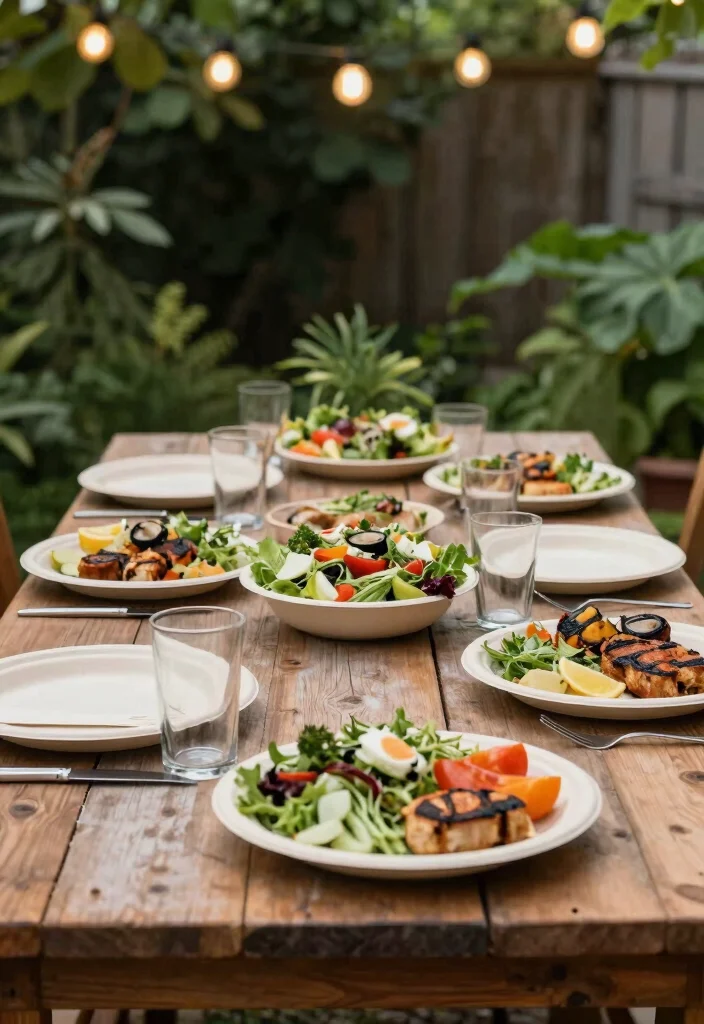 25 Small Outdoor Kitchen Ideas for Compact Spaces 7. Biodegradable Dinnerware 0