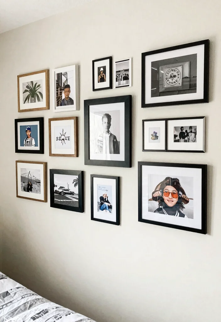 25 Teenage Boys Bedroom Ideas That Are Modern and Cool 21. Personalized Art Wall 0