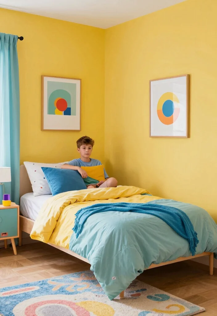 25 Teenage Boys Bedroom Ideas That Are Modern and Cool 24. Colorful Accents 0