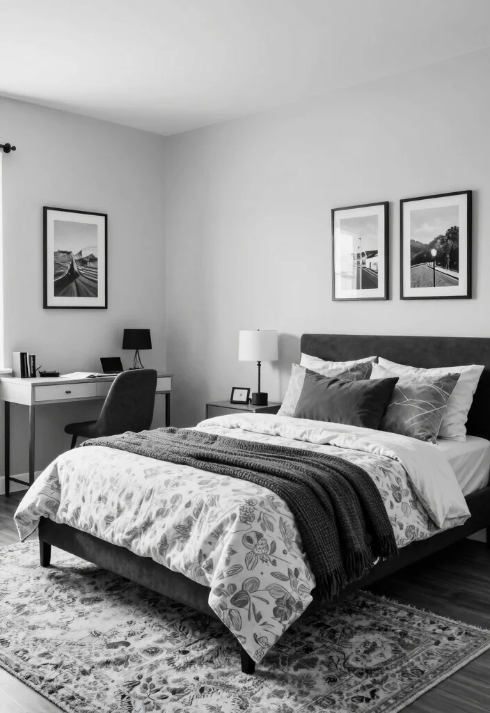25 Teenage Boys Bedroom Ideas That Are Modern and Cool 6. The Classic Monochrome 0