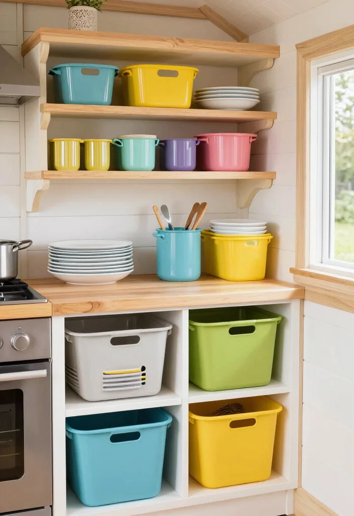 25+ Tiny House Kitchen Ideas That Maximize Every Corner 65 25 Tiny House Kitchen Ideas That Maximize Every Corner 25. Color Coded Organization 0