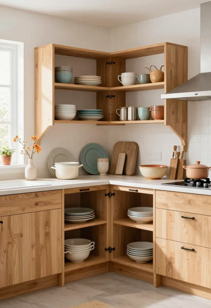 25 Very Small Kitchen Layout Ideas That Actually Work 11. Corner Cabinets 0