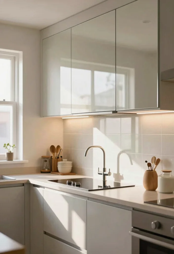 25 Very Small Kitchen Layout Ideas That Actually Work 18. Creative Use of Mirrors 0