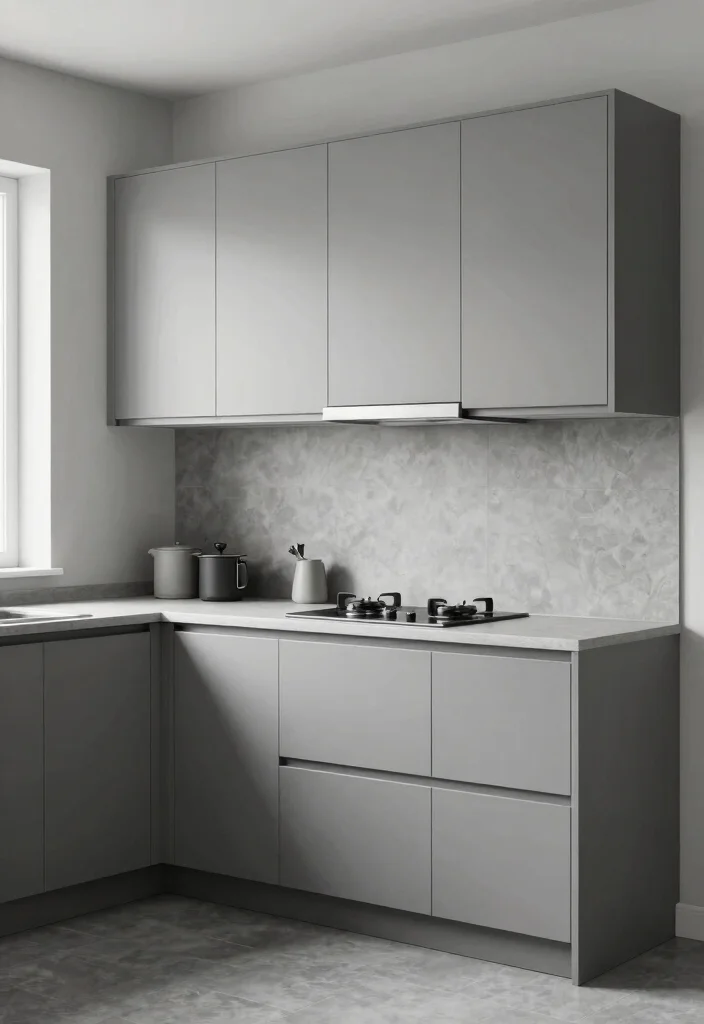 25 Very Small Kitchen Layout Ideas That Actually Work 23. Monochrome Design 0