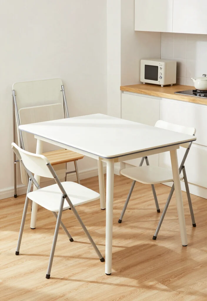 25 Very Small Kitchen Layout Ideas That Actually Work 24. Folding Furniture Solutions 0