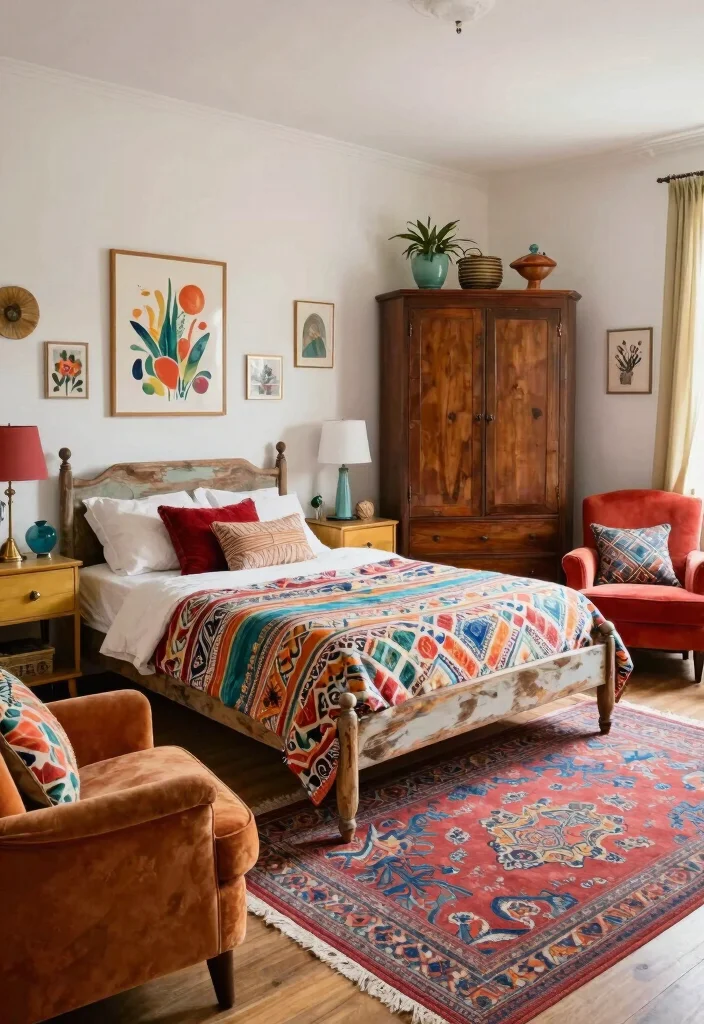 25+ Vintage Bedroom Ideas That Bring Retro Charm 1 25 Vintage Bedroom Ideas That Bring Retro Charm 1. Eclectic Vintage Furniture 0