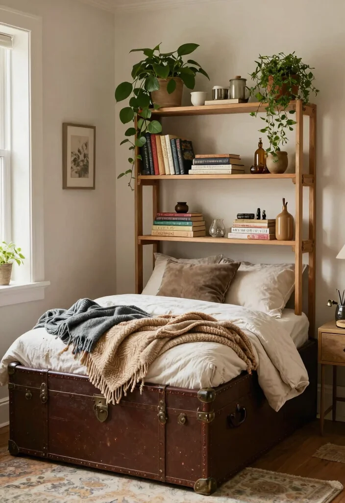 25+ Vintage Bedroom Ideas That Bring Retro Charm 21 25 Vintage Bedroom Ideas That Bring Retro Charm 11. Creative Storage Solutions 0