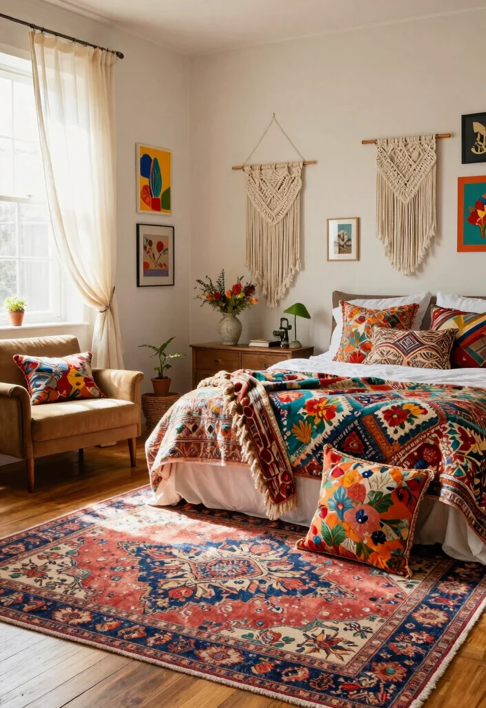 25+ Vintage Bedroom Ideas That Bring Retro Charm 2 25 Vintage Bedroom Ideas That Bring Retro Charm 2. Bohemian Textiles 0