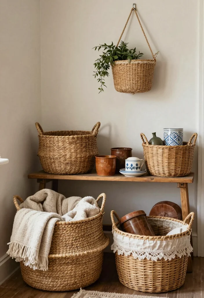 25+ Vintage Bedroom Ideas That Bring Retro Charm 60 25 Vintage Bedroom Ideas That Bring Retro Charm 20. Vintage Baskets as Decor 0