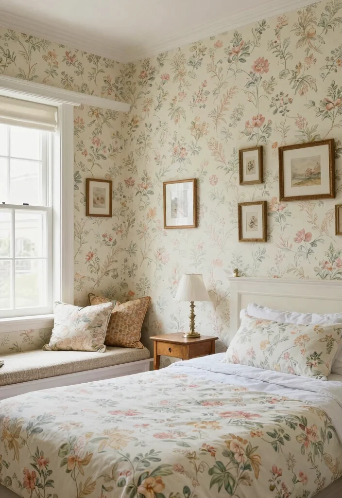 25+ Vintage Bedroom Ideas That Bring Retro Charm 15 25 Vintage Bedroom Ideas That Bring Retro Charm 5. Vintage Wallpaper 0