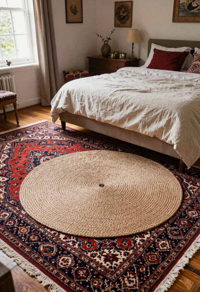 25+ Vintage Bedroom Ideas That Bring Retro Charm 16 25 Vintage Bedroom Ideas That Bring Retro Charm 6. Layered Rugs 0