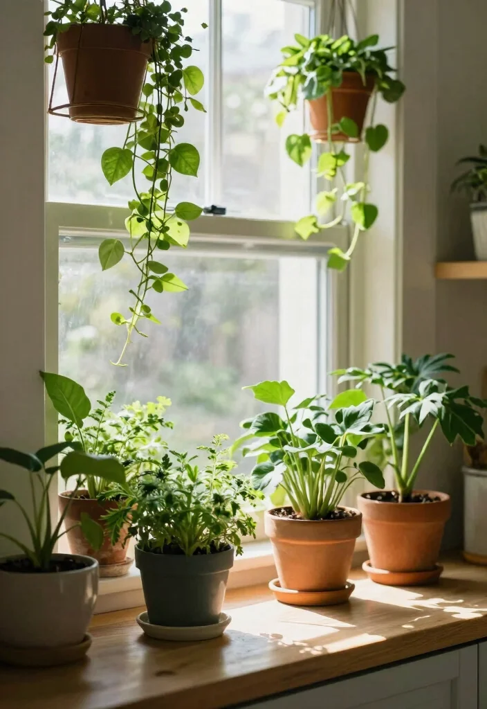 25 Vintage Kitchen Ideas That Bring Back Retro Charm 10. Houseplants and Herbs 0