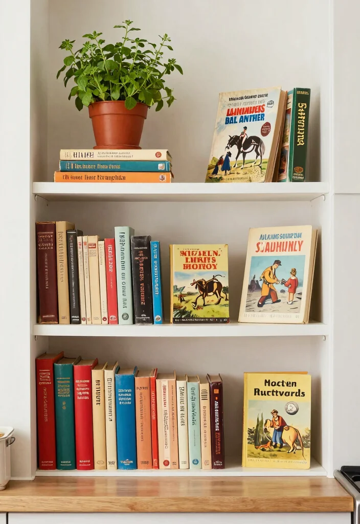 25 Vintage Kitchen Ideas That Bring Back Retro Charm 11. Vintage Cookbooks 0