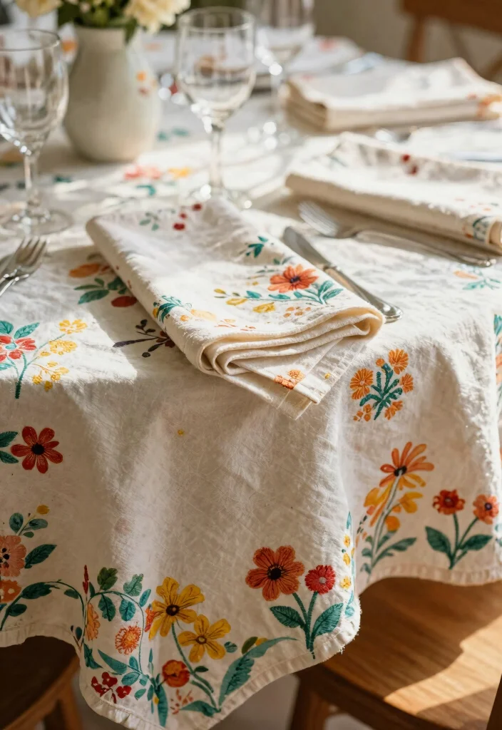 25 Vintage Kitchen Ideas That Bring Back Retro Charm 20. Vintage Table Linens 0
