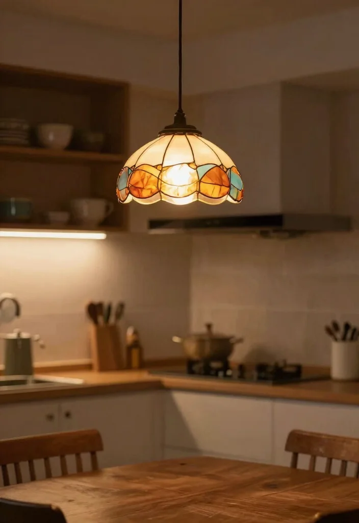 25 Vintage Kitchen Ideas That Bring Back Retro Charm 8. Vintage Lighting Fixtures 0