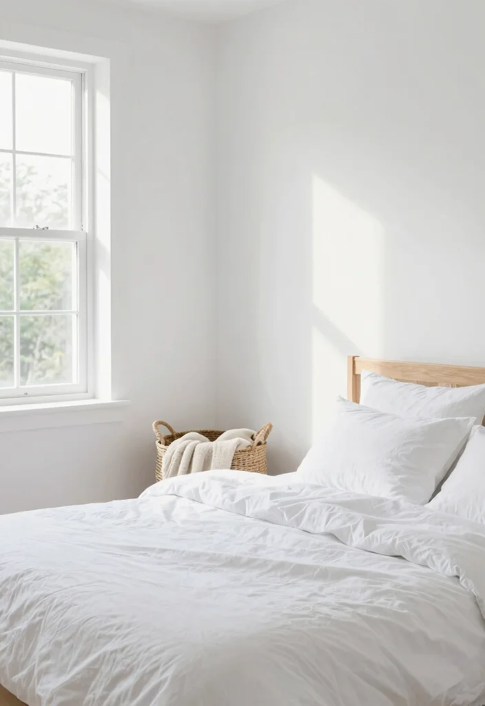 25 White Bedroom Ideas That Feel Clean and Serene 1. Crisp White Walls 0