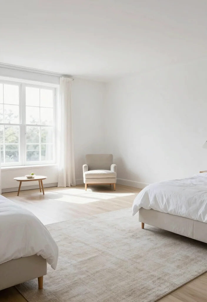 25 White Bedroom Ideas That Feel Clean and Serene 11. Open Space Concept 0