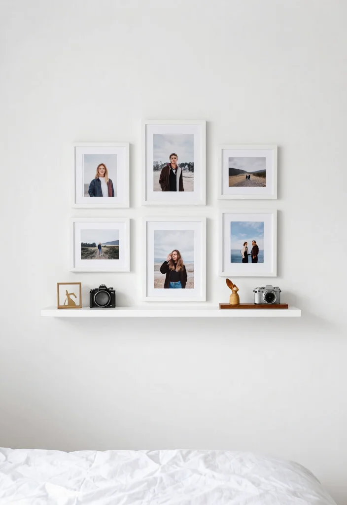 25 White Bedroom Ideas That Feel Clean and Serene 13. Personal Touches 0