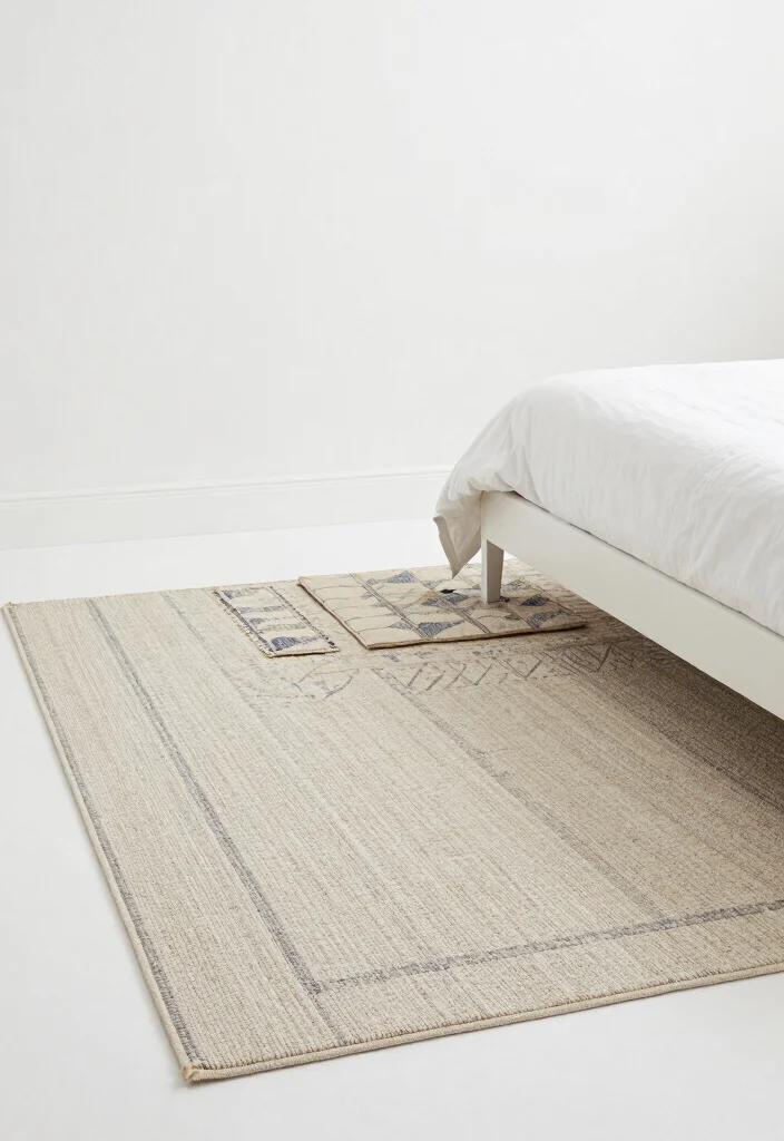 25 White Bedroom Ideas That Feel Clean and Serene 14. Layering with Rugs 0