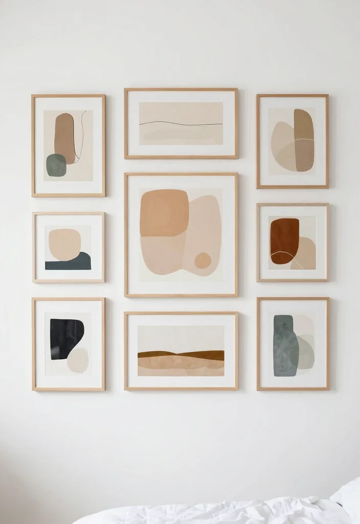 25 White Bedroom Ideas That Feel Clean and Serene 15. Harmonious Wall Art 0