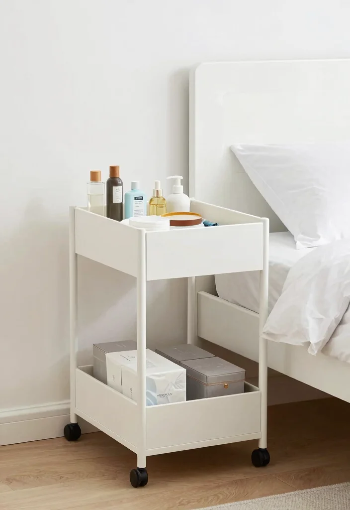 25 White Bedroom Ideas That Feel Clean and Serene 24. Thoughtful Organization 0