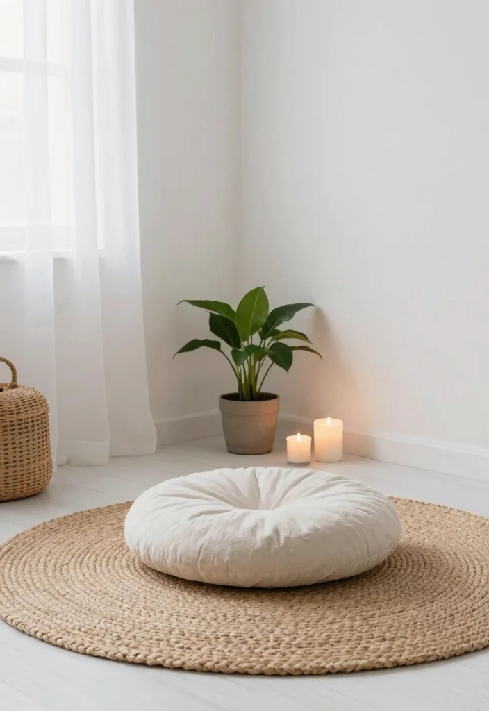 25 White Bedroom Ideas That Feel Clean and Serene 25. Mindfulness Space 0