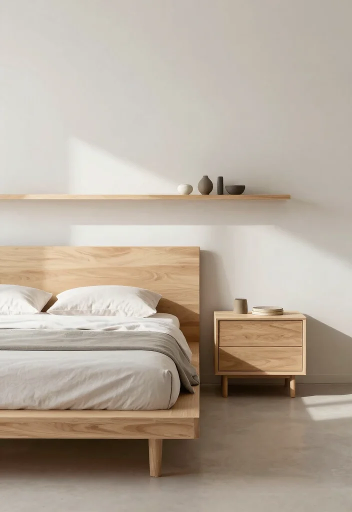 25 White Bedroom Ideas That Feel Clean and Serene 3. Minimalist Furniture Choices 0