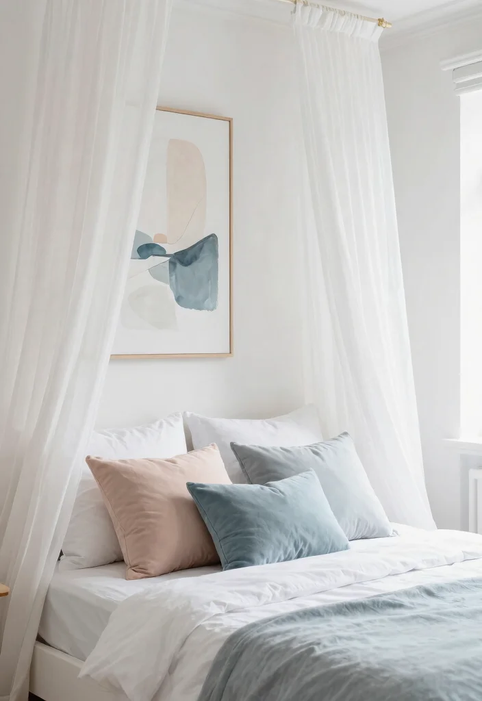 25 White Bedroom Ideas That Feel Clean and Serene 4. Calming Color Palettes 0