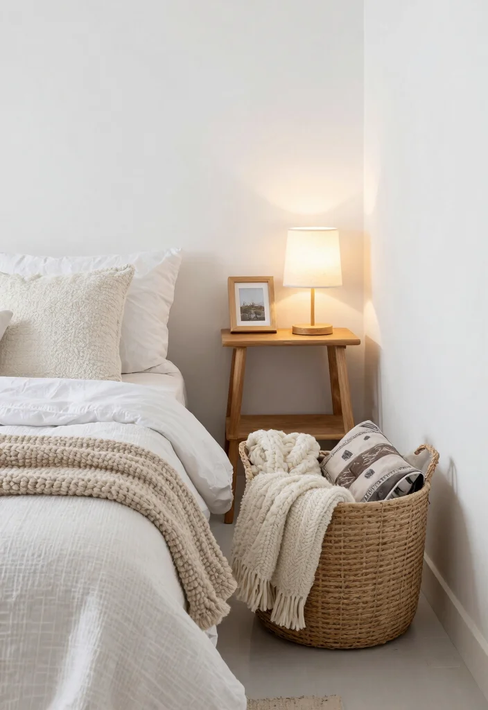 25 White Bedroom Ideas That Feel Clean and Serene 7. Cozy Bedroom Accessories 0