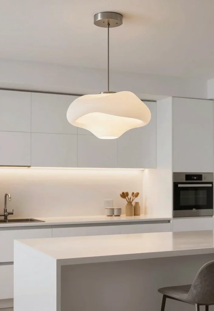 25+ White Kitchen Ideas That Feel Fresh and Modern 30 25 White Kitchen Ideas That Feel Fresh and Modern 10. Statement Light Fixtures 0