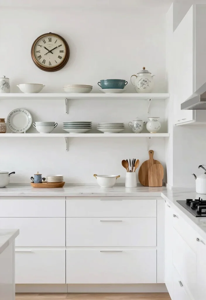 25+ White Kitchen Ideas That Feel Fresh and Modern 62 25 White Kitchen Ideas That Feel Fresh and Modern 22. Vintage Accents 0