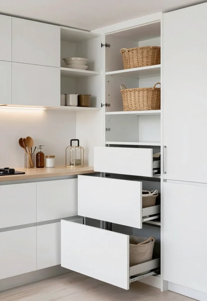 25+ White Kitchen Ideas That Feel Fresh and Modern 74 25 White Kitchen Ideas That Feel Fresh and Modern 24. Creative Storage Solutions 0