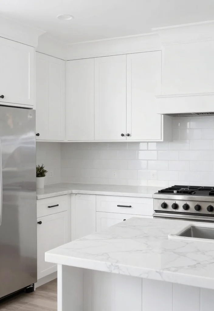 25+ White Kitchen Ideas That Feel Fresh and Modern 13 25 White Kitchen Ideas That Feel Fresh and Modern 3. Monochromatic Magic 0