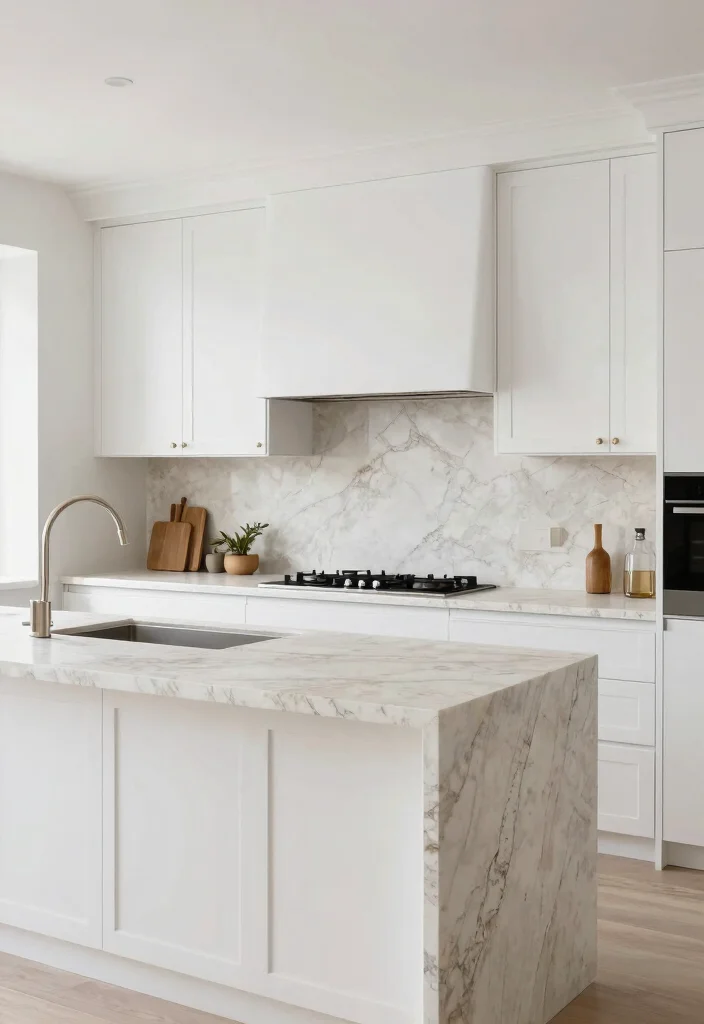 25+ White Kitchen Ideas That Feel Fresh and Modern 17 25 White Kitchen Ideas That Feel Fresh and Modern 7. Natural Stone Surfaces 0