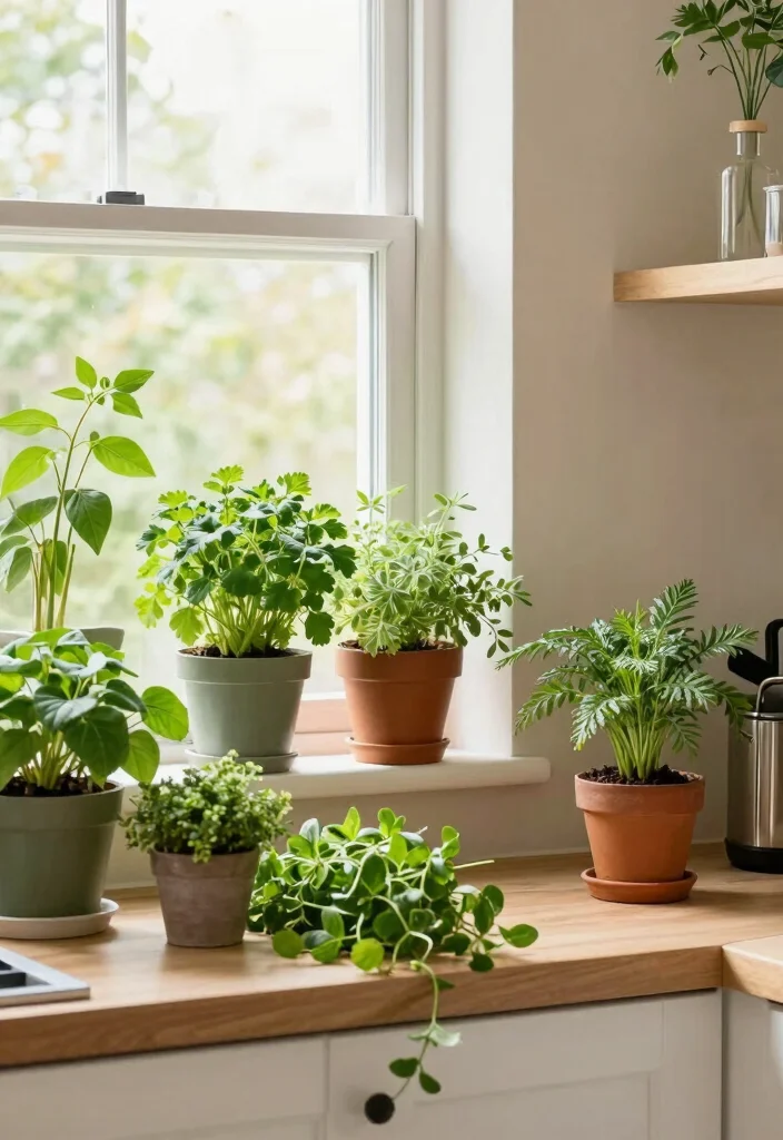 30 Beige Kitchen Ideas for a Soft and Elegant Look 71 30 Beige Kitchen Ideas for a Soft and Elegant Look 21. Flourishing Greenery 0