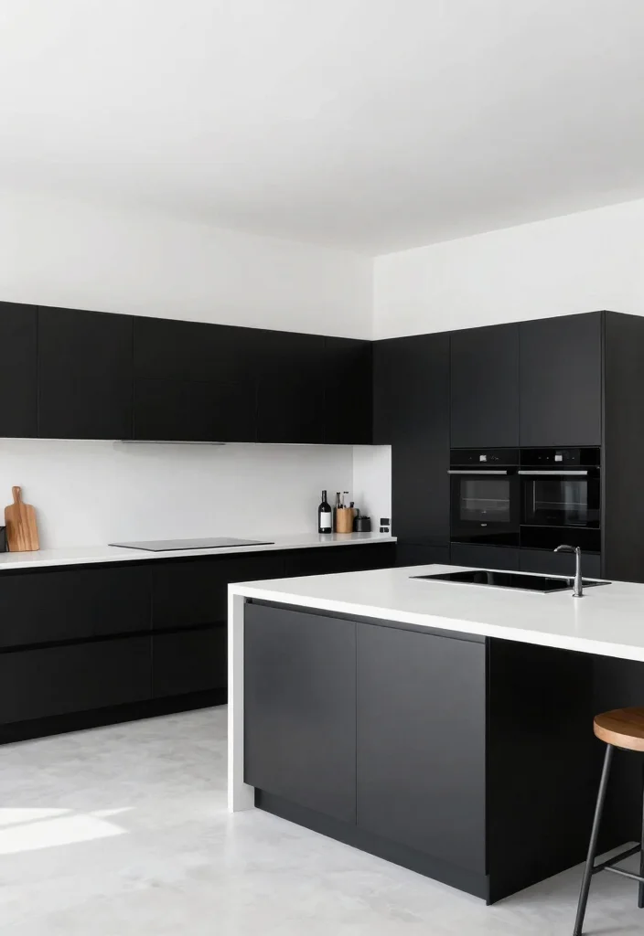 30 Black and White Kitchen Ideas for a Classic Contrast 1 30 Black and White Kitchen Ideas for a Classic Contrast 1. Sleek Monochrome Minimalism 0