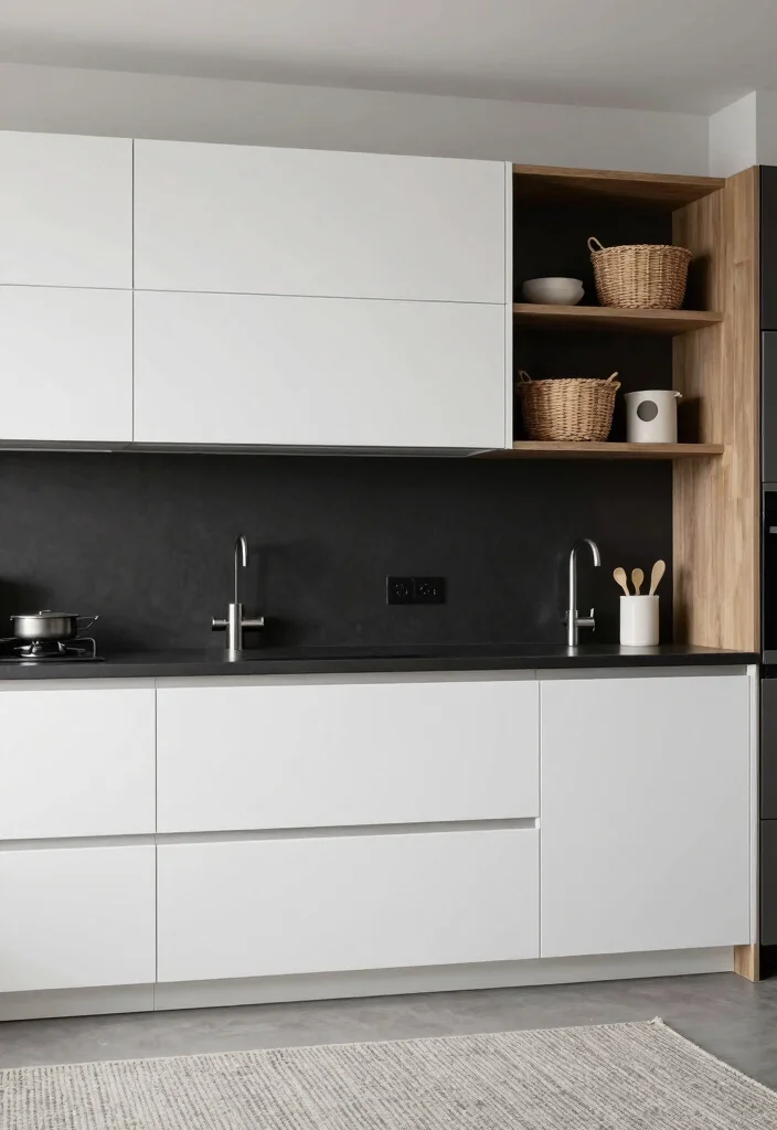 30 Black and White Kitchen Ideas for a Classic Contrast 21 30 Black and White Kitchen Ideas for a Classic Contrast 11. Textural Contrasts 0