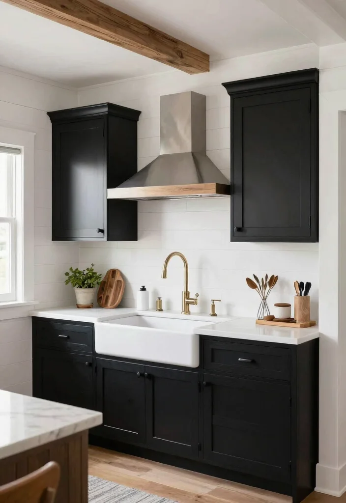 30 Black and White Kitchen Ideas for a Classic Contrast 39 30 Black and White Kitchen Ideas for a Classic Contrast 19. Modern Farmhouse Charm 0