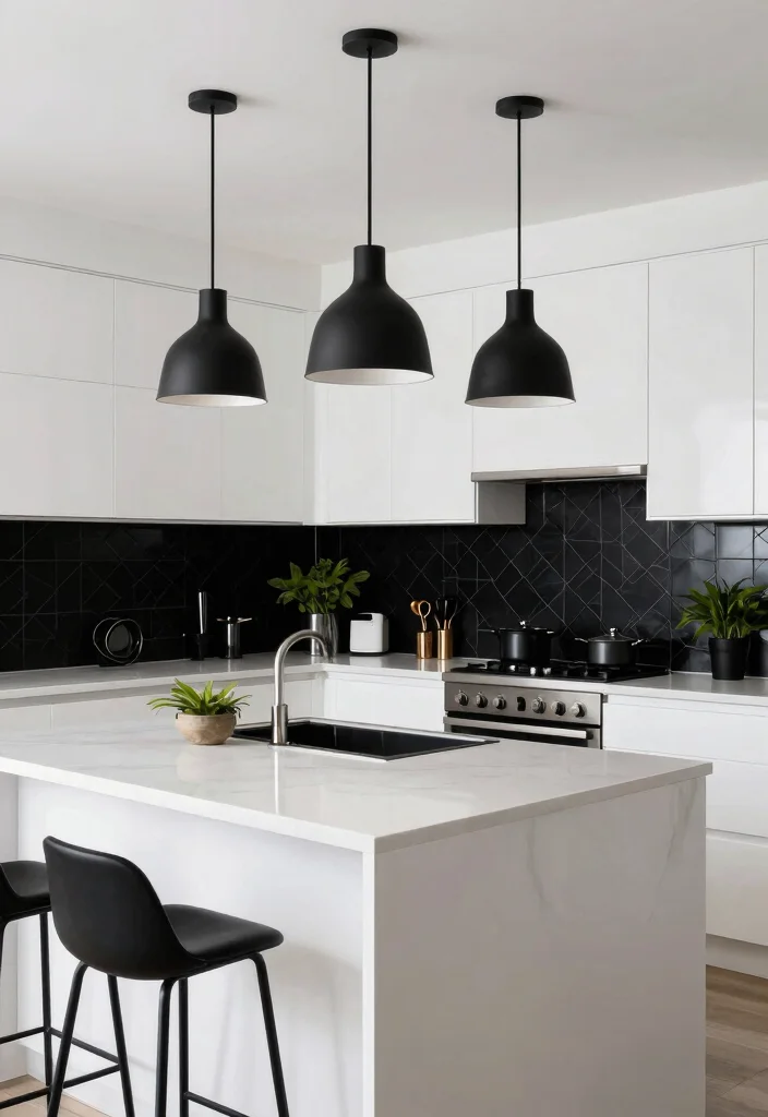 30 Black and White Kitchen Ideas for a Classic Contrast 2 30 Black and White Kitchen Ideas for a Classic Contrast 2. Bold Black Accents 0