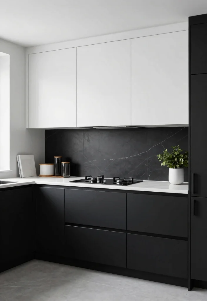 30 Black and White Kitchen Ideas for a Classic Contrast 5 30 Black and White Kitchen Ideas for a Classic Contrast 5. Stunning Two Tone Cabinets 0