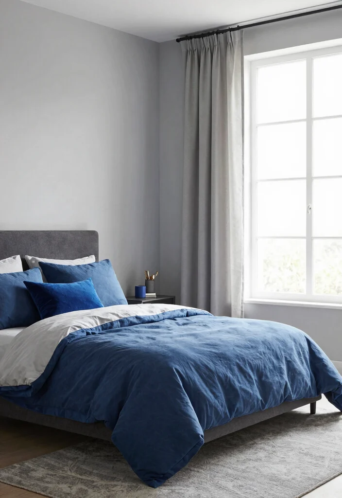 30 Blue Bedroom Ideas That Are Peaceful and Stylish 34 30 Blue Bedroom Ideas That Are Peaceful and Stylish 14. Blue and Gray Combo 0