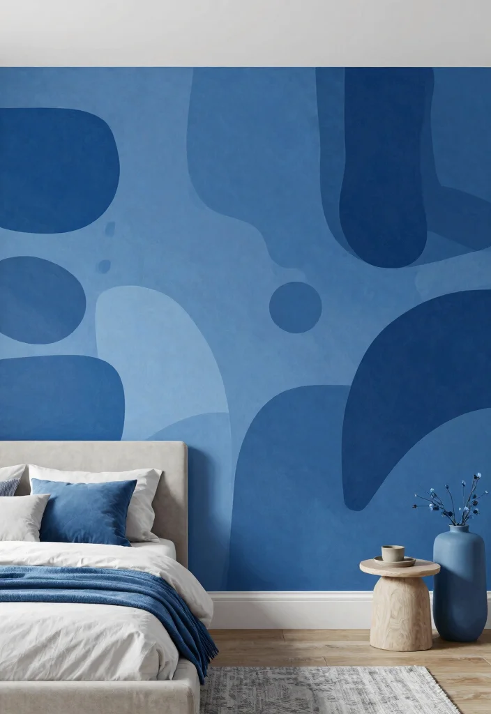 30 Blue Bedroom Ideas That Are Peaceful and Stylish 47 30 Blue Bedroom Ideas That Are Peaceful and Stylish 17. Blue Wall Murals for a Statement 0