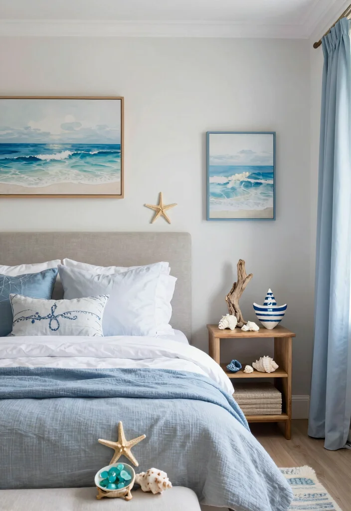 30 Blue Bedroom Ideas That Are Peaceful and Stylish 51 30 Blue Bedroom Ideas That Are Peaceful and Stylish 21. Ocean Inspired Decor 0