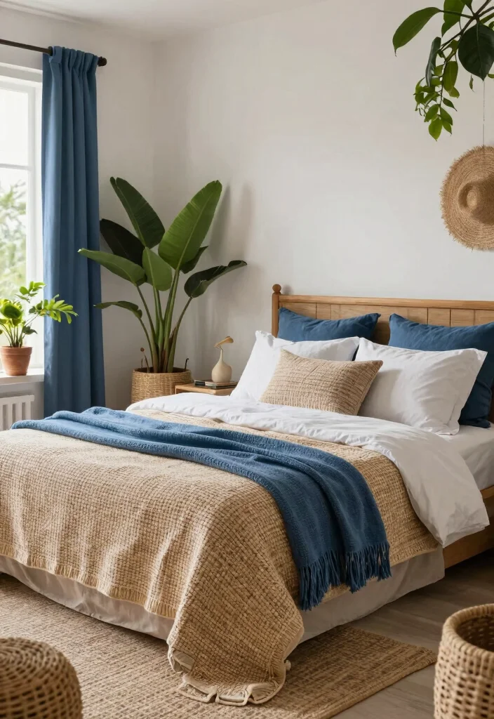 30 Blue Bedroom Ideas That Are Peaceful and Stylish 52 30 Blue Bedroom Ideas That Are Peaceful and Stylish 22. Beachy Boho Vibes 0