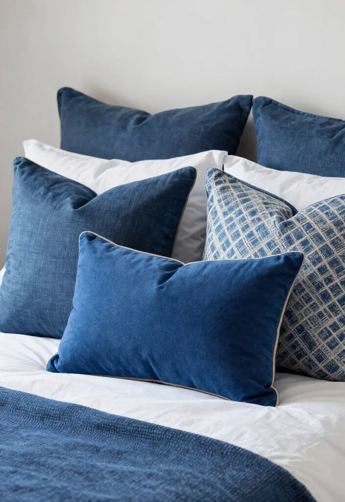 30 Blue Bedroom Ideas That Are Peaceful and Stylish 76 30 Blue Bedroom Ideas That Are Peaceful and Stylish 26. Blue Accent Pillows for Color Pops 0