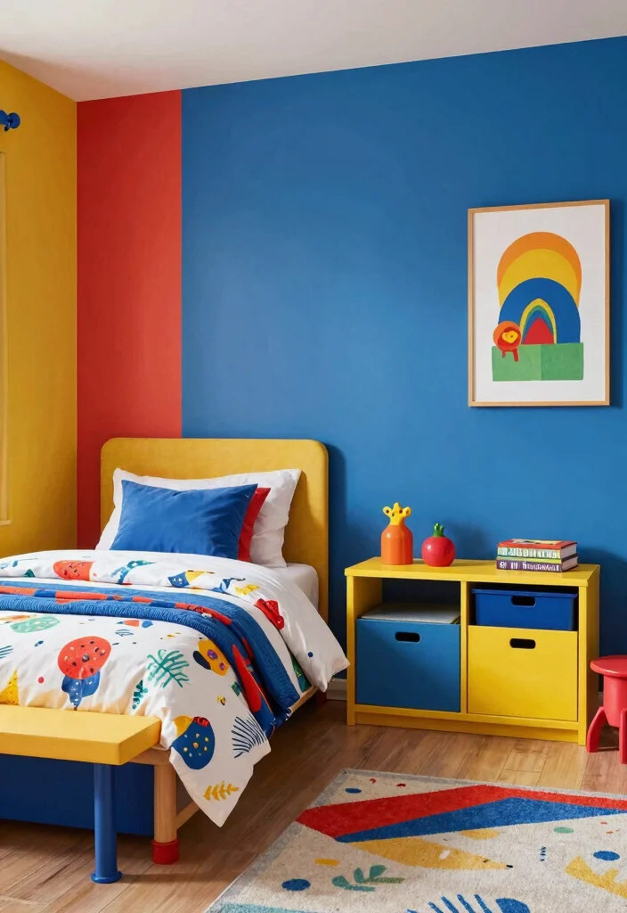 30 Boys Bedroom Ideas That Are Cool and Functional 13. Color Pop Bright and Bold 0