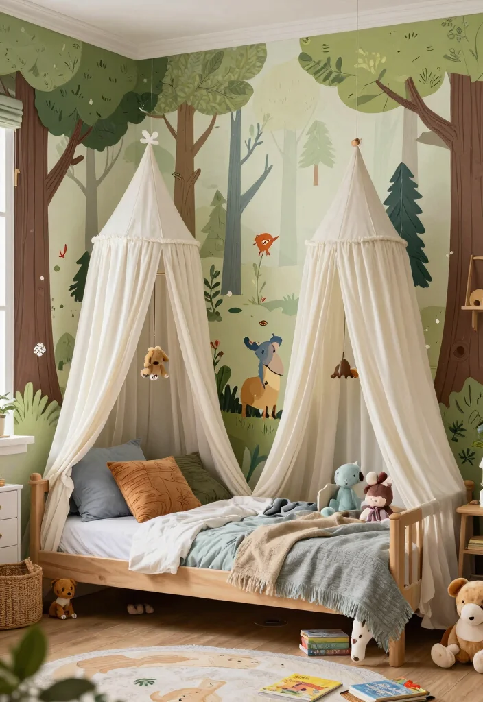 30 Boys Bedroom Ideas That Are Cool and Functional 15. Magical Forest Enchanted Escape 0